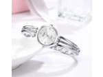 Montre quartz pour femme, strass incrustés