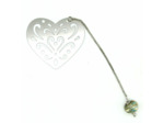 Marque-page coeur transparent