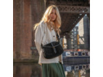 Bleu de Chauffe Sac Musette XS Cuir Velours Marron Foncé