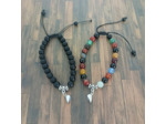 Bracelets de couple onyx/agates
