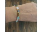 Bracelet en pierres naturelles lices doré ou argenté