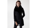 WOOL COAT FUR COLLAR