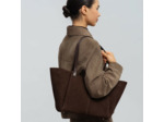 Lancaster Suède Sac Cabas 530-58 Marron