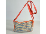 Le Voyage en Panier Colorette Sac Trotteur Coton Tissé Orange Bleu