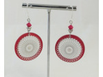 B.O. cercle résine rouge/argenté