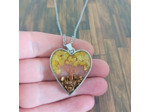 Pendentif arbre de vie résine/pierres naturelles cœur 2