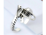 Bague en argent fermeture éclair