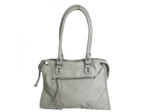 Farfouillette Sac Shopping Aux Détails Métalliques Gris