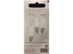 2 Plumes blanches argent