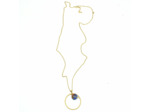Collier long bleu Zeline
