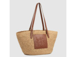 Lancaster Le Panier Grand Sac Cabas Osier 518-081 Cognac