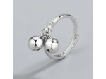 Bague grelots ajustable en argent