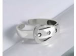 Bague ceinture en argent