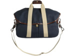 Bleu de Chauffe Sac Business Musette Coton et Cuir Marine Bm