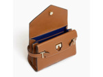 Le Tanneur Emilie Petit sac à main double rabat en Cuir grainé Tan