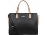 Lancaster Smooth Sac Porté Main 437-04 Noir Noir-Nude Clair-Nude Fonce