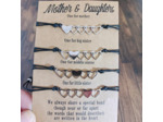 4 bracelets mère & filles cœur