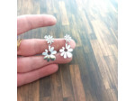 Boucles d'oreilles fleurs en acier inoxydable