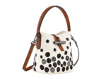 Longchamp Roseau brodé Sac seau XS noir/blanc