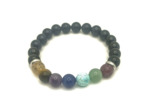 Bracelet 7 chakras/tourmaline noire