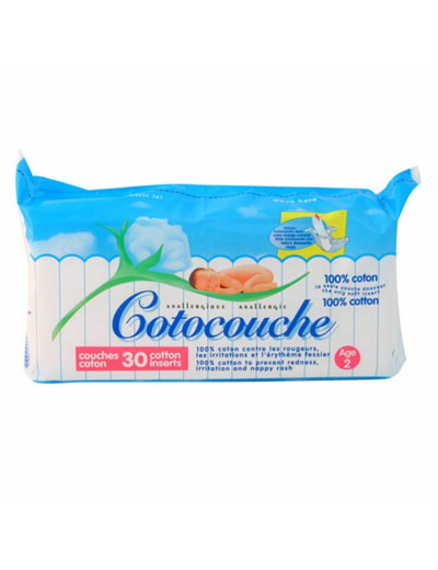 Couches 2ème Age x30 Cotocouche 100% Coton Gilbert