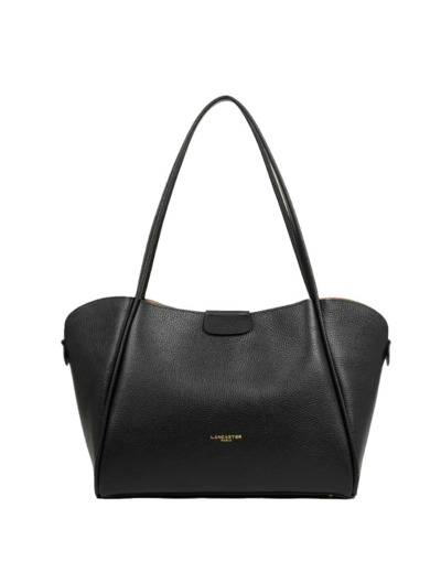 Lancaster Ida Double Grand Sac Cabas Porté Epaule 470-86 Noir-In-Nude
