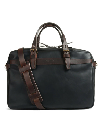 Bleu de Chauffe Sac Business Ledger Liscio Noir