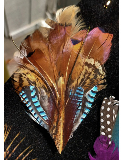 broche barrette en plumes