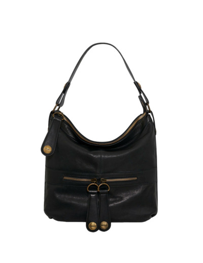 Gérard Darel Midday Sac Besace En Cuir Lavé Noir