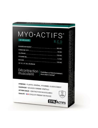 Myoactif 30 gélules Décontraction musculaire Synactifs