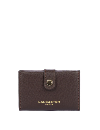 Lancaster Sierra Porte Cartes En Cuir Grainé 138-011 Marron Foncé