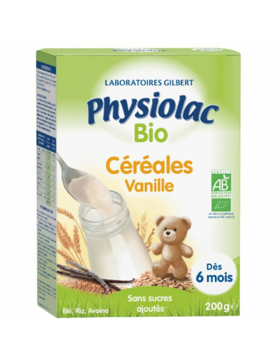 Cereales Vanille Ble Riz Avoine Bio Des 6 Mois 200g Physiolac