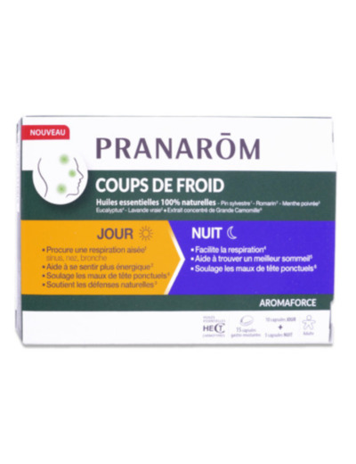 PRANAROM AROMAFORCE COUP FROID J/N CAPS15