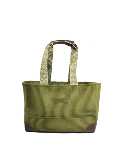 Le Voyage en Panier Duviner Cabas S Velours Kaki