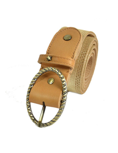 Mila Louise Pale X Ceinture irisé et grainé Ajustable TU Ambre