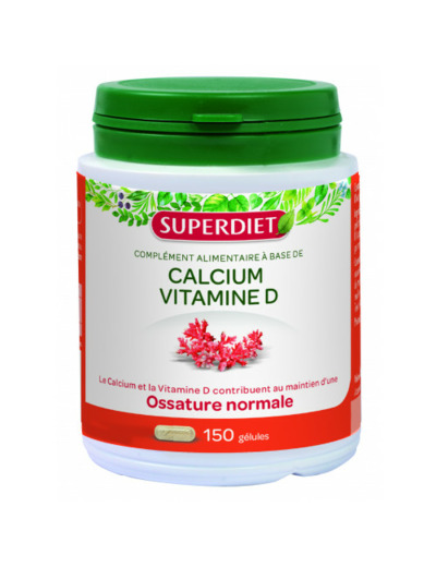 Superdiet Calcium + Vitamine D Gélules x 150