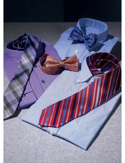 Patron de gilet, ceinture, pochette et cravates - Vogue 9073