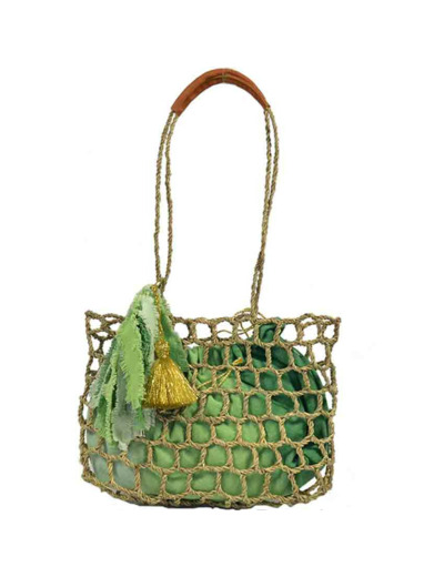 Virginie Darling Seaside Square Panier Lime