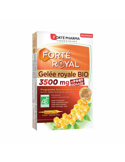 Gelée royale 3500mg 10 Ampoules Forté Royal Forté Pharma