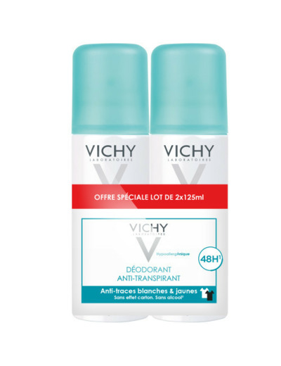 Anti Transpirant Anti Trace 2x125ml Déodorant Spray Vichy