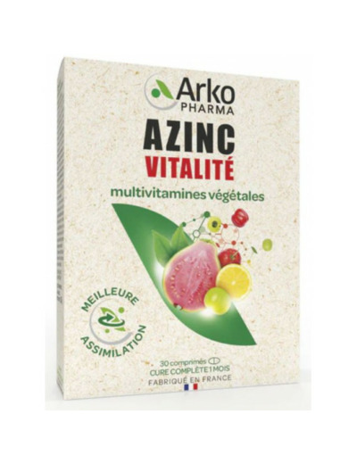 Multivitamines végétales 30 comprimés Azinc Vitalité Arkopharma