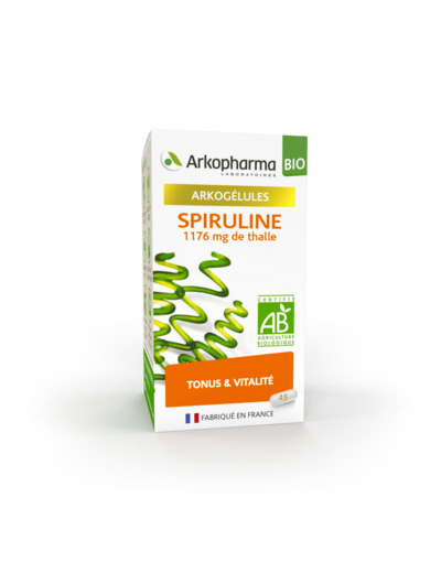 Spiruline Bio 45 Gelules Arkogélules Arkopharma