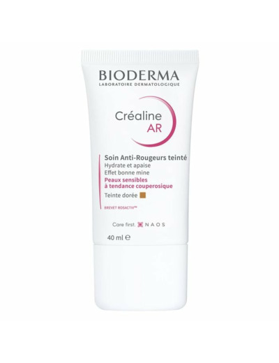 Crème Teintée Dorée Anti-Rougeurs 40ml Crealine Peaux Sensibles Bioderma