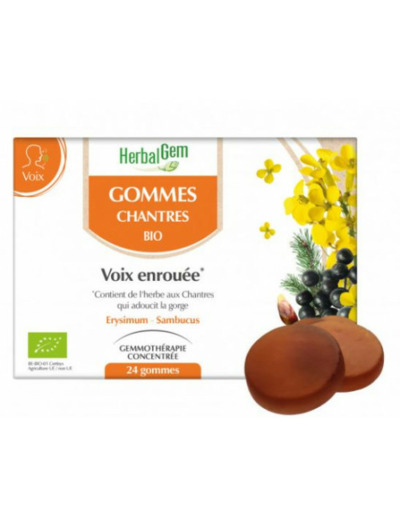 HERBALGEMN GOMMES CHANTRES BIO BTE 24