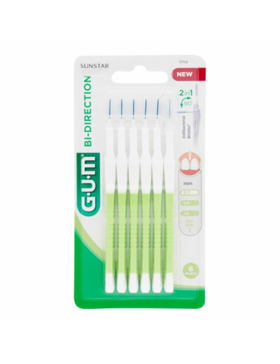 Brossettes Interdentaires 0.7mm X6 Proxabrush Bi-direction Gum