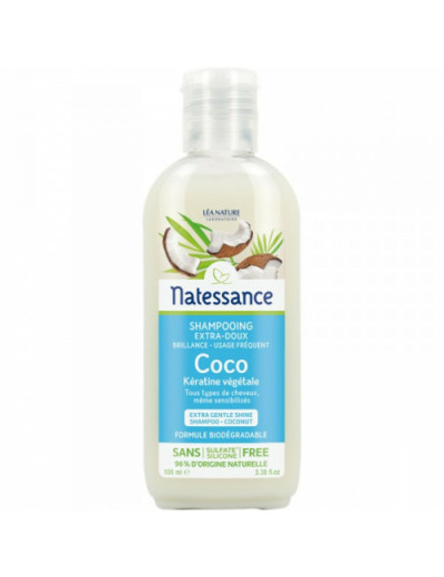 Shampooing Brillance Et Keratine Vegetale 100ml Coco Natessance