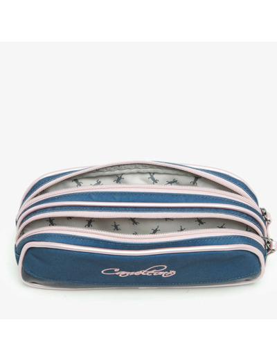 Cameleon Trousse Double Vintage Fantasy Navy Pink