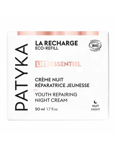 Recharge Crème Nuit Réparatrice Jeunesse Lift Essentiel Patyka