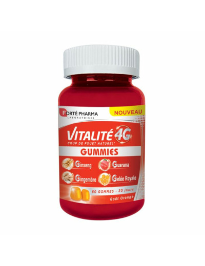 Vitalité 4G Dynamisant 60 Gummies Dès 12 Ans Forté Pharma