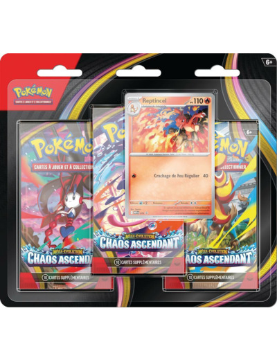 Pokémon ME04 : Chaos Ascendant - Pack de 3 boosters